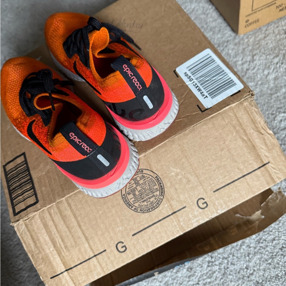 Nike Orange and Black Running Shoes